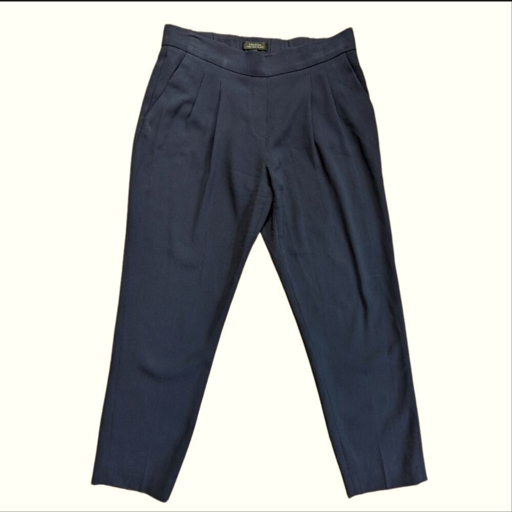Aritzia Babaton Navy Terado Crepe Cohen Pull On Slim Ankle Pant Size 4